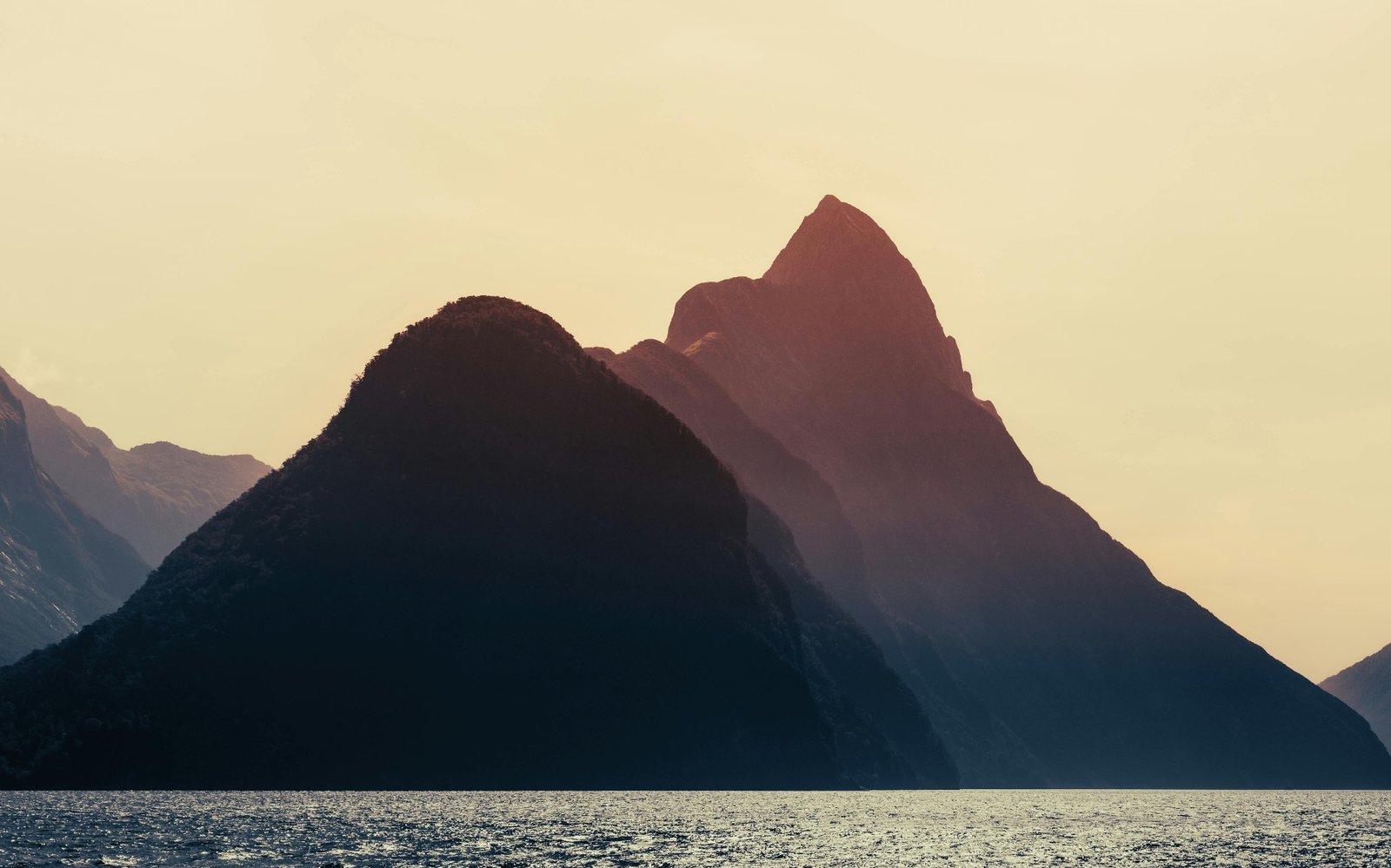 Soft Icelandic landscape in pale tones